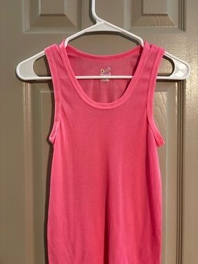 Ribbed Pink Tank Top - Women